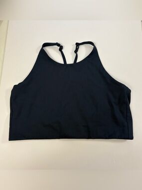 Girlfriend Collective Topanga Sports Bra Blue Womens XL Halter High Neck